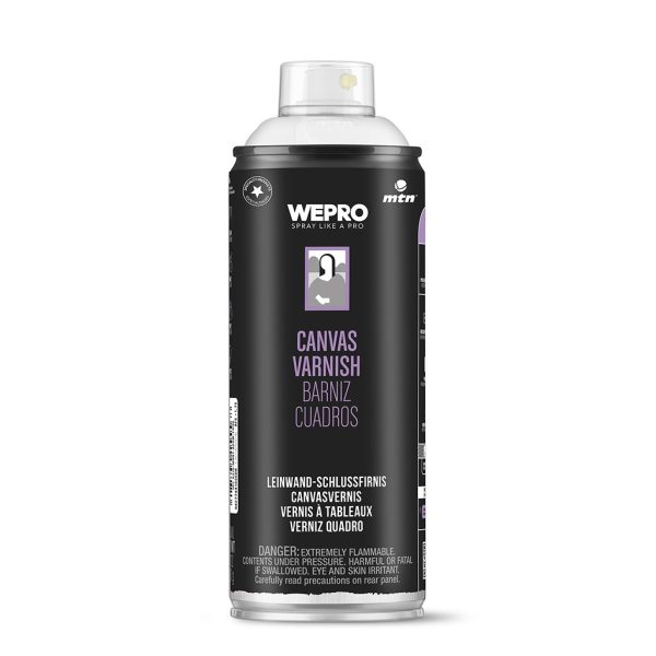 ספריי לכה לקנבס MTN WEPRO Canvas Varnish – לכה לציורים בגימור מקצועי