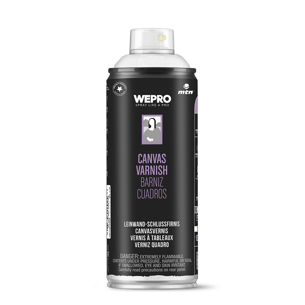 ספריי לכה לקנבס MTN WEPRO Canvas Varnish – לכה לציורים בגימור מקצועי